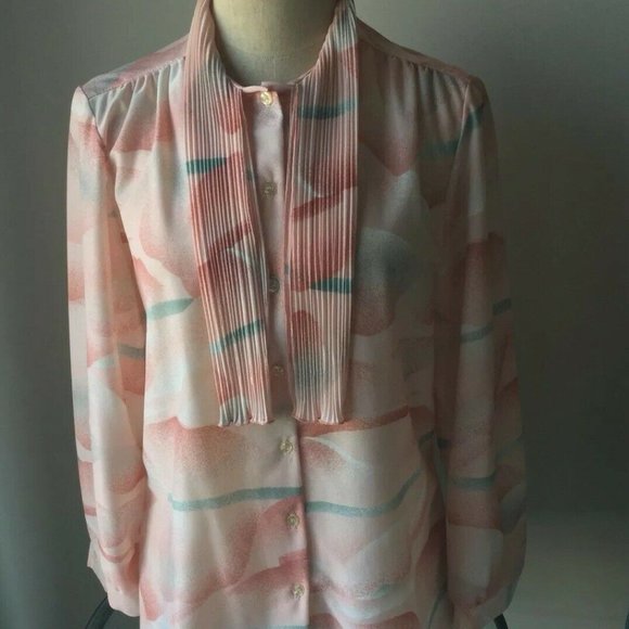 VTG QUEEN CASUAL 70s Multi Color Pastel - Picture 4 of 7